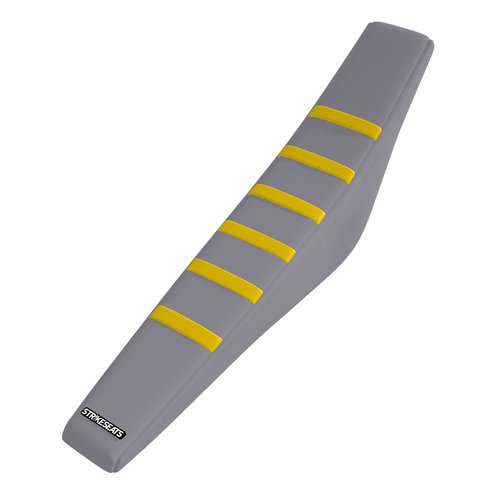 Husqvarna TC125/250/FC250/350/450 23-24/ TE150/300/FE250/501 24 YELLOW/GREY/GREY Gripper Ribbed Seat Cover